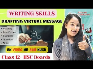 Drafting Virtual Message| Class 12| Writing Skills| Fully Explained| Maharashtra #boards #hsc
