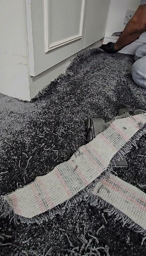 Learn how to cut carpet in 2 ways _ from the back and side way trimming #Diybackgarden