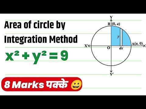 Find the area of circle x² + y² =9 by integration Method | application of integration | 3rd semester