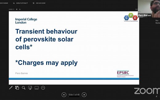 【NanoGe】Transient behaviour of perovskite solar cells by Piers Barnes