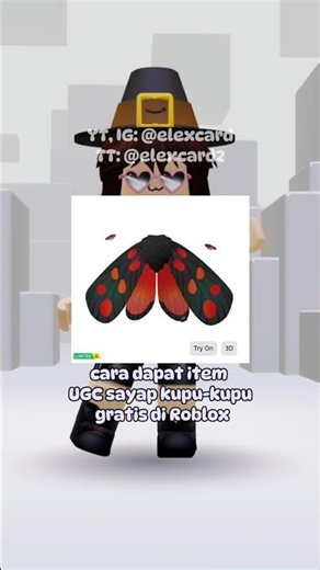How to get free UGC limited items, free butterfly wings, on Roblox #Roblox #FreeItem