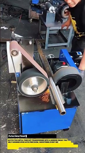 Perfect Metal Finish! Tube Polishing Machine in Action 🔥