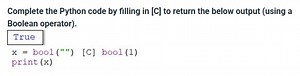 Complete the Python code by filling in [C] to return the below ... | Filo