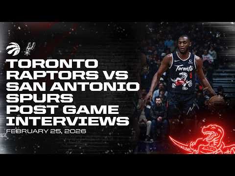 Toronto Raptors Full Media Availability | Post Game vs Spurs | February 25, 2026