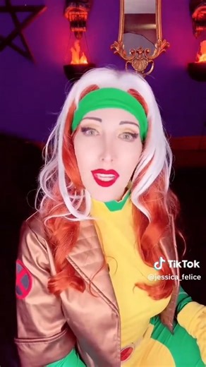 Rogue X-Men #Cosplay #Style #Shorts: Fun Marvel Makeup Costume Dress Up Super Fan, Jessica Felice!