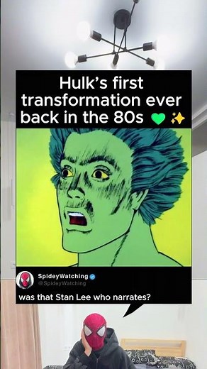 Hulk’s first transformation ever back in the 80s