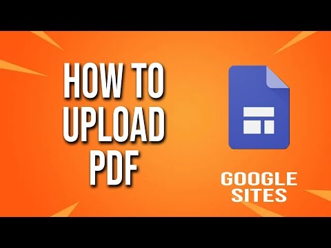 How To Upload Pdf Google Sites Tutorial
