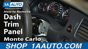 How To Remove Monte Carlo Dash Trim Panel