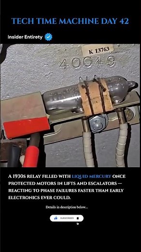 Mercury Phase Failure Relay — The 1930s Tech That Protected Lifts & Escalators! #electrical #science