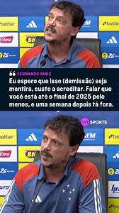 1.8M views · 27K reactions | O DINIZ FOI DEMITIDO E NÃO FOI AVISADO? ❌力 O treinador do Cruzeiro afirmou não ter sido comunicado sobre o fim de seu trabalho no Cabuloso, apesar da informação já ter sido veiculada na mídia! Que rolo! #BrasileirãoBetano | TNT Sports Brasil | Facebook