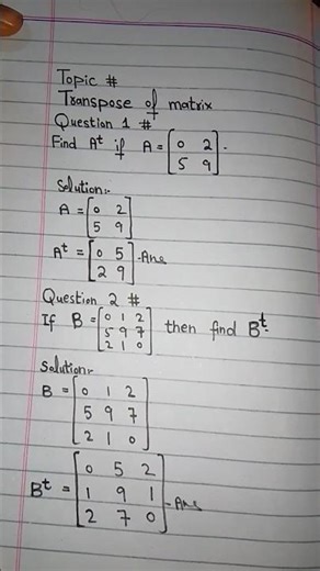 transpose of matrix🤯🤯#vanquisher #nonsingularmatrix#shorts