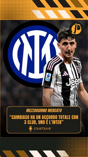 🟠⚫️ “Cambiaso ha un accordo totale con 3 club, uno è l’Inter” ⚪️⚫️🔄 Andrea Cambiaso avrebbe già un accordo totale con tre club interessati al suo cartellino, tra cui l’Inter. Al momento, però, nessuna delle società avrebbe trovato un accordo con la Juventus, che resta in pieno controllo della situazione. 🗣️ A quale cifra lo lascereste partire❓ 🎙️ GJustJuve #Juventus #Juve #Cambiaso #Calciomercato #Inter