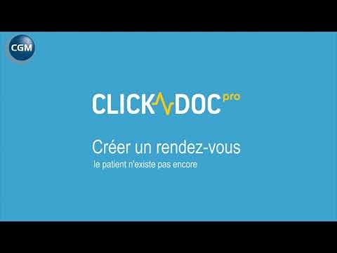 CLICKDOCPRO - Je crée un RDV pour un nouveau patient