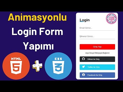 Animasyonlu Login Form Yapımı - Html Css Login Form Yapımı