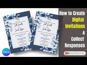 How to create a Digital Invitation and Collect Responses using Canva step by step tutorial for begi
