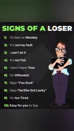 sign of a loser #wiseadvise #psychology #wisetalks #psychologyfacts