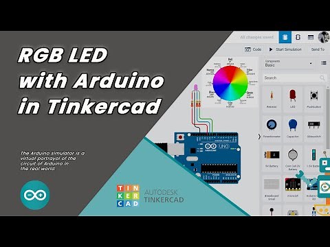 RGB LED with Arduino in Tinkercad