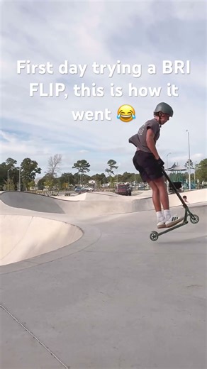 Failed Bri scooter flip #fail #scooter #trick #pain #briflip