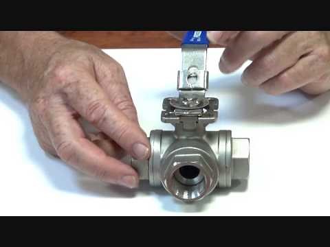 Series BLS - 3 way T port stainless steel ball valve