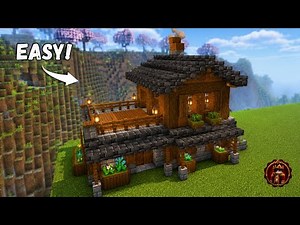 Minecraft: How to Build a Starter Spruce Wooden House Tutorial [Easy Build House 🏡]