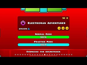 Geometry Dash - Electroman Adventures - Complete 100% With All Coins In 1 Attempt