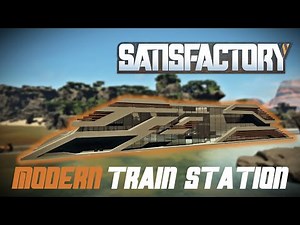 Building Modern Train Station - No Commentary | Satisfactory Update 8 | FREE Blueprint!