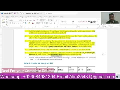 New Perspectives Excel 365/2021 | Module 6: SAM Project 1a | #SAM Project 1a Excel Module 06