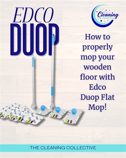 The Cleaning Collective on Instagram: "Mopping wooden floors properly makes all the difference ✨ In this video, we’re showing how to get clean, streak-free timber floors using a DUOP flat mop — no over-wetting, no back strain, no guesswork. How it’s done: ✔️ Extend the flat mop for better reach ✔️ Use hot water on the pad (paired with BA Degreaser or any neutral floor cleaner) ✔️ “Cut the room in” by framing right to the edges ✔️ Stabilise your back — let the mop do the work ✔️ Finish with long,