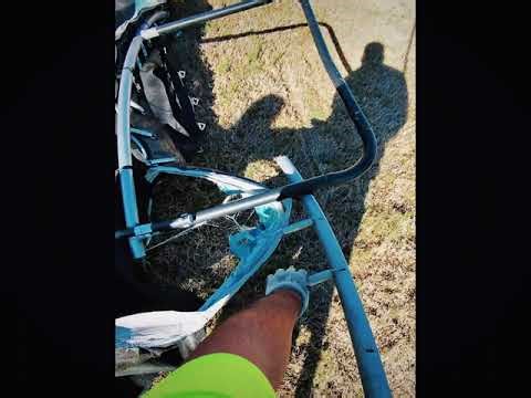 Quick behind-the-scenes of how we break down a 14-ft trampoline with almost zero effort