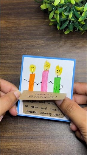 Simple & Easy Handmade Birthday Card Idea 🎂 | DIY Birthday Card for Best Friend #shorts #trending
