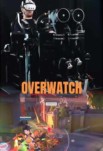 #Overwatch. Now is time to learn how to aim and play D.VaMovement of the joysticks is translated into motion of the rig, and to make joysticks work, I emulate Xbox gamepad on them. The faster D.Va moves, the more wind I feel from fans. #dva