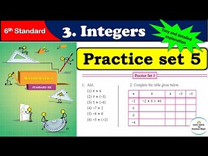 Practice set 5 | Class 6 | Maths | Chapter 3 Integers | Chapter 5 Maharashtra State Board