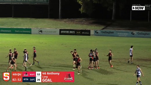 Anthony Long kicks 2 goals in the final quarter. Secures the win for West over South in the U18's. | West Adelaide Football Club