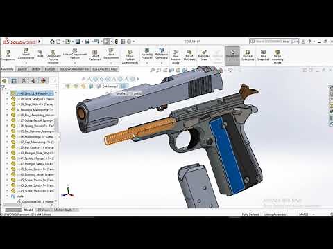 GUN design in solidworks | solidworks tutorial | Anyone can design