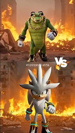 ⚡️Vector the Crocodile vs Silver,Shadow,Knuckles.. #sonic #sonicthehedgehog #shorts #battle #edit