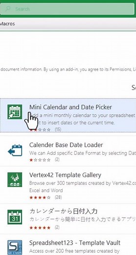 Add Picker Calendar in Excel