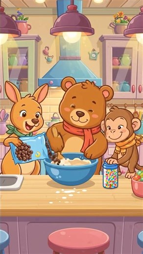 Bubu, Kiki & Momo Bake Cookies! 🍪 Sharing and Teamwork Make It Fun!”