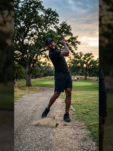 LeBron James Has Been Training For The PGA Tour ALL Along?! 😭⛳ #nba#LeBronJames #LeBron #GolfSwing