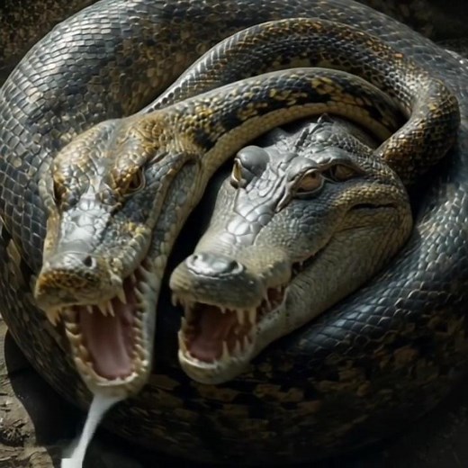 🐍 Giant Snake vs Crocodile 🐊 | Epic Wild Battle for Survival 🌊🔥Ai #video