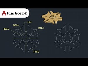 Geneva Mechanism Wheel || Practice drawing 2 in AutoCAD Urdu / Hindi