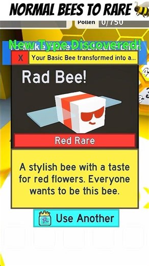 Converting Normal Bees to Rare Bees 🐝✨ | Bee Swarm Simulator #shorts #roblox