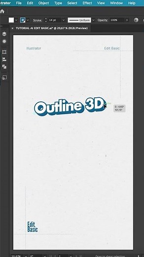 How to Create 3D Text Outlines in Illustrator – Look Like a Pro! 🎨✨
