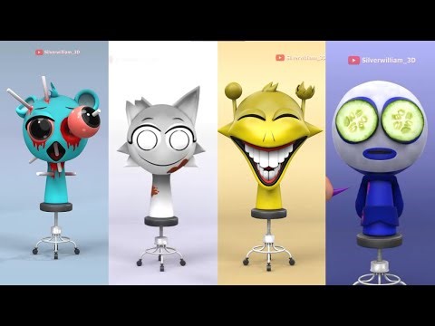 Help ! Fun Bot , Clukr , Brud and Vineria Incredibox sprunki #animation