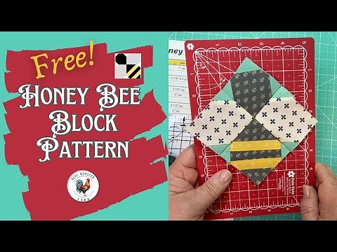 FREE Honey Bee Quilt Block Tutorial & Download\Step-By-Step Instructions\Beginner Friendly\Free PDF