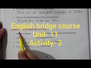 English bridge course Unit- 11 Activity- 3