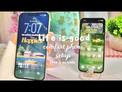 MY COMFORT PHONE SETUP ☁️ LIFE IS GOOD customization 🐇 good vibes & feel-good home screen 🌷