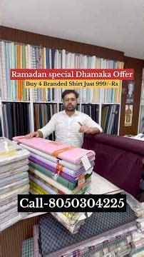 Ramadan special offer buy 4 branded shirt just 999/-Rs #ramadan #special #offer #gulbarga #vlog2026