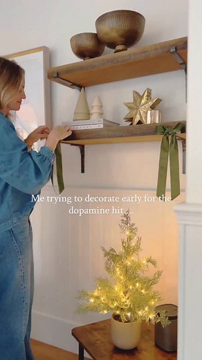 Every year around this time, the DMs start rolling in: “Danielle… is Baby Joe coming back?” And listen… we may not have ordered the nativity set we thought we were getting all those years ago, but we absolutely got the one we needed. Sweet 8 lb 6 oz Baby Joe has officially made his annual debut and my kids still cackle every time we unwrap him. At this point he’s basically a family mascot. And according to studies, decorating early actually boosts happiness by tapping into nostalgia, releasing d