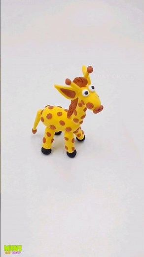 "How to Create a Cute Giraffe with Polymer Clay | Step-by-Step Tutorial"