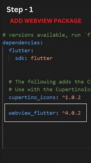 WebView in Flutter #webview #flutterweb #shorts #getx #education #developer